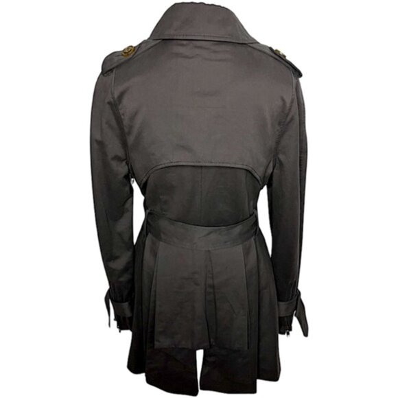 Millard Fillmore Statement Collar Short Trench Coat Flirty Skirt Design Size M - Picture 3 of 15